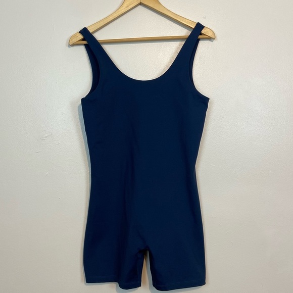 Girlfriend Collective Bike Unitard in Midnight Yoga Workout - Picture 4 of 6